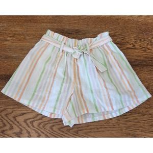 H&M Girls High Waisted Linen Shorts